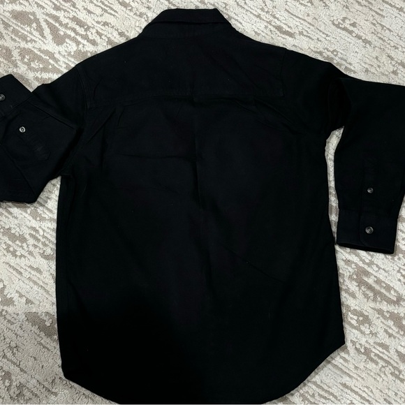 BLACK BUTTON DOWN SHIRT. 👔 M(7/8) - Picture 3 of 9